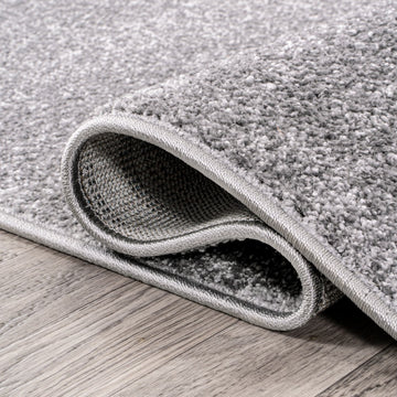 Haze Solid Low-pile Area Rug Gray